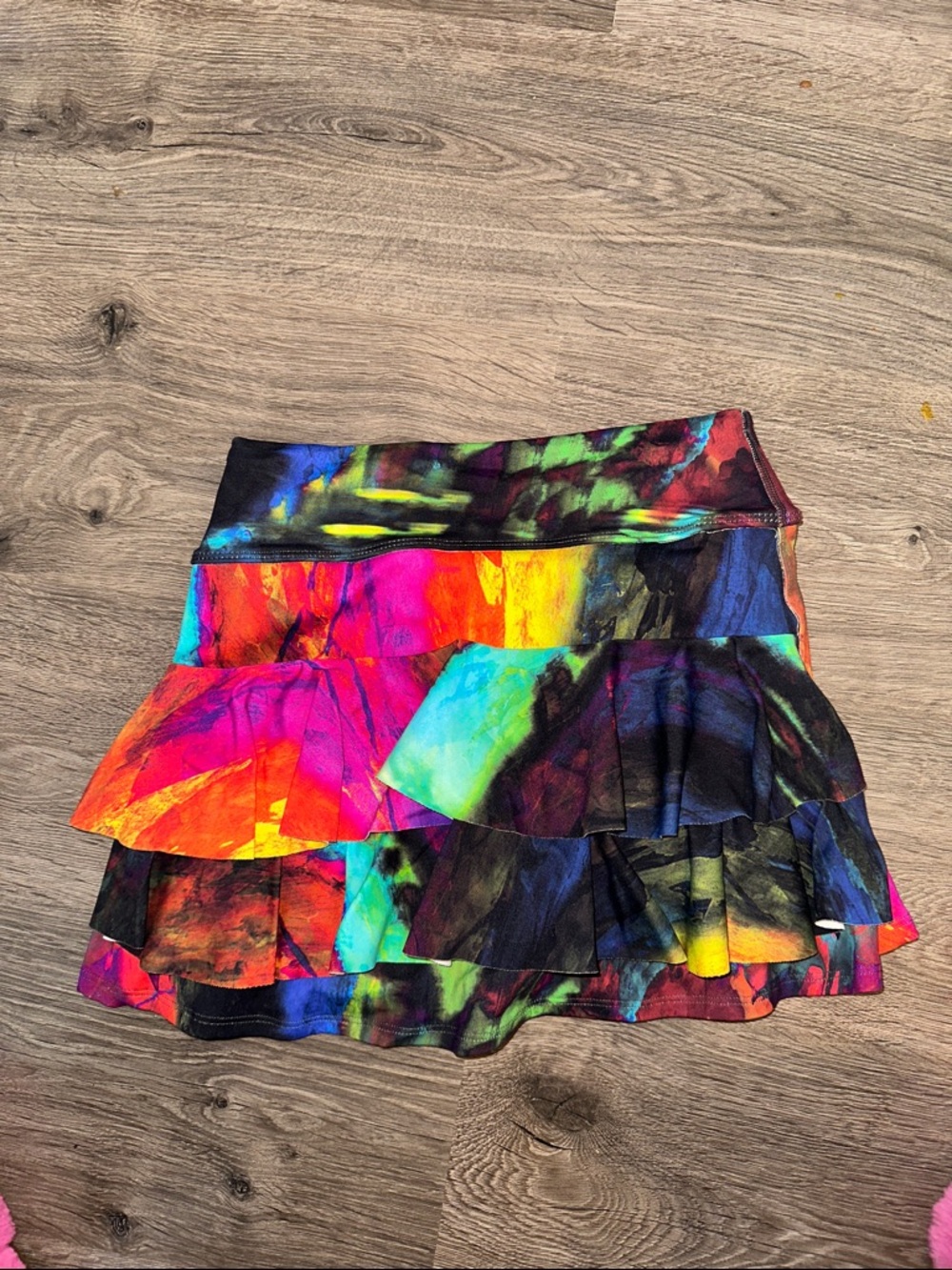 Colorful Multi-Color Ruffled Women's Skirt - Picture 2 of 7